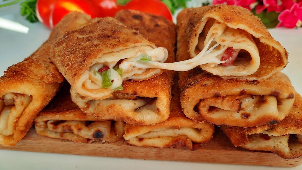 ✅ KAHVALTI VE ÇAY SAATLERİNİZİN VAZGEÇİLMEZİ OLACAK👌PİZZA TADINDA KREP BÖREK / krepbörek