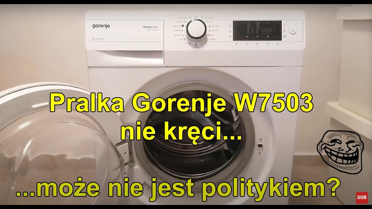 ⚠️ Błąd E4 - Pralka Gorenje SensoCare W7503 nie kręci 🔄 Wymiana szczotek silnika i paska | North.pl