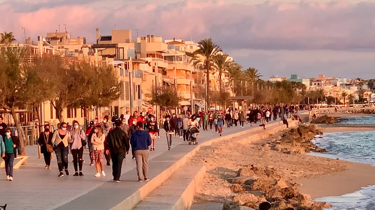 4K🌴Palma de Mallorca🛳Portixol 🏝Molinar 🌴Autumn Walk 2020