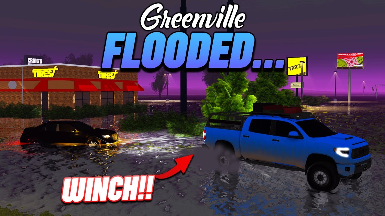 GREENVILLE FLOODED... (I GOT STUCK) || ROBLOX - Greenville