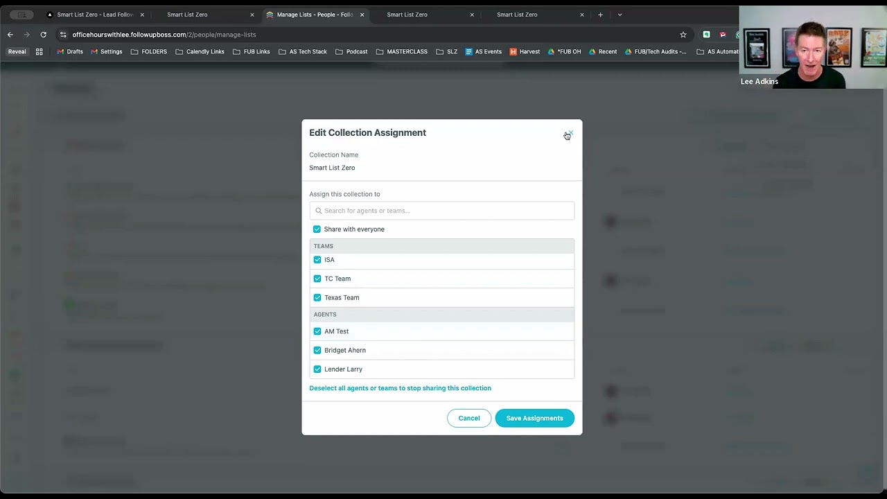 FUB Smart Lists, Smart List Collections, and Smart List Zero