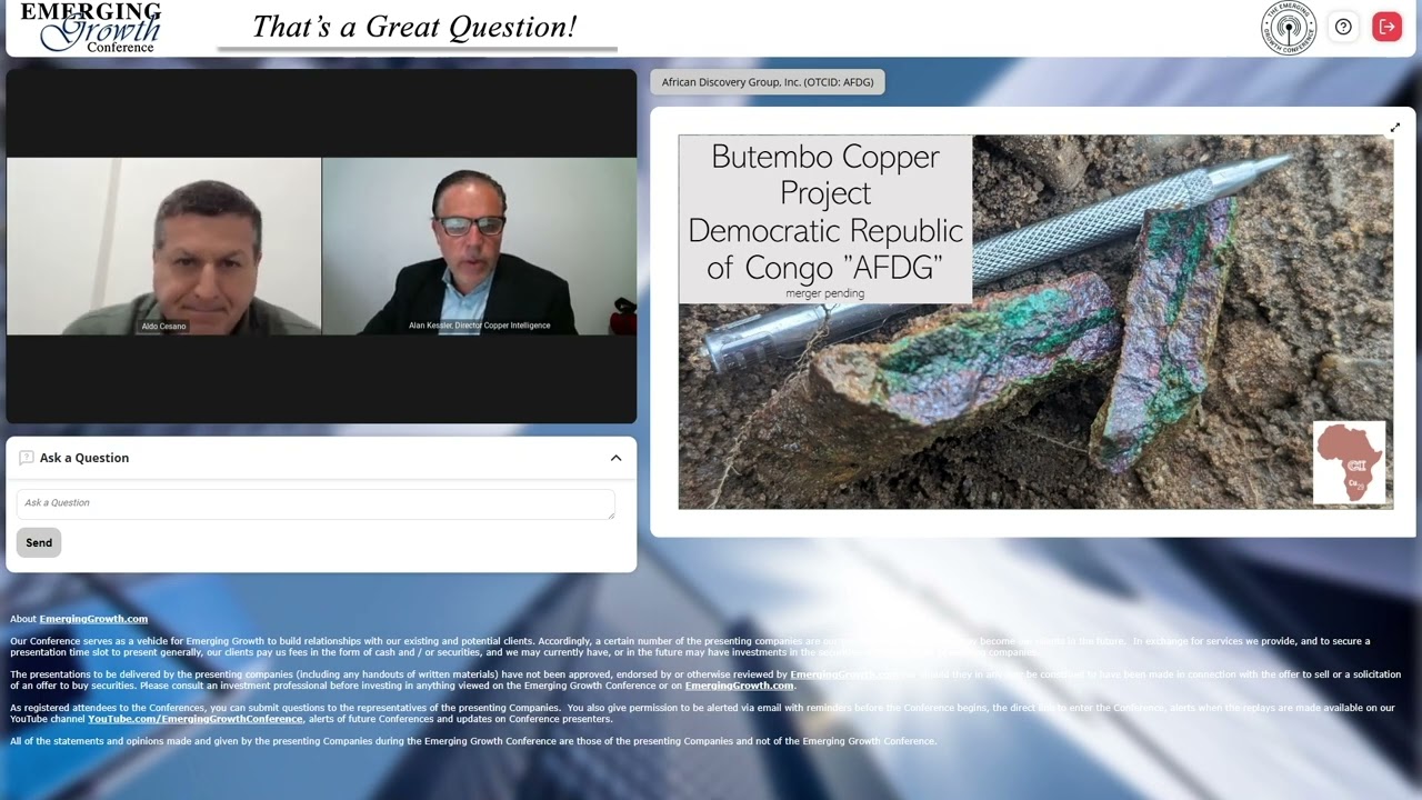 African Discovery Group, Inc., now Copper Intelligence (OTCID: AFDG)