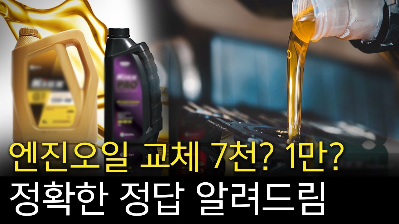 엔진오일 1만km마다 교체했다면 잘못하고 있는 걸 수도 있습니다...