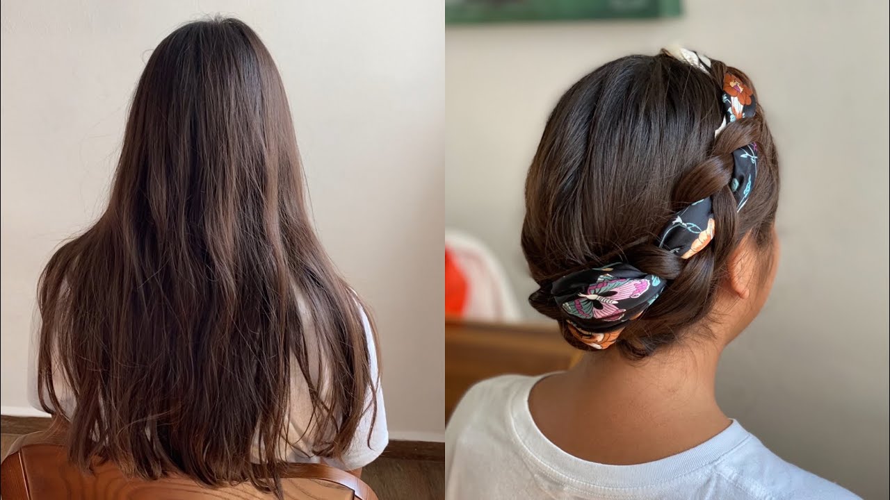 Cómo peinarte fácil y rápido , usando una mascada parte #2 #peinados #ticktock #subscribe