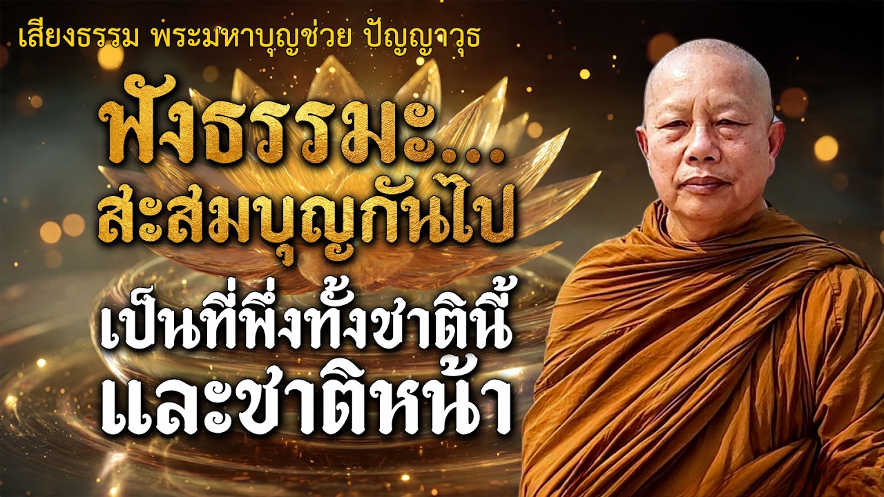 ฟังธรรมะ คลายทุกข์ | สะสมบุญกันไปเป็นที่พึ่งทั้งชาตินี้และชาติหน้า แสงบุญนำทาง #มหาบุญช่วย