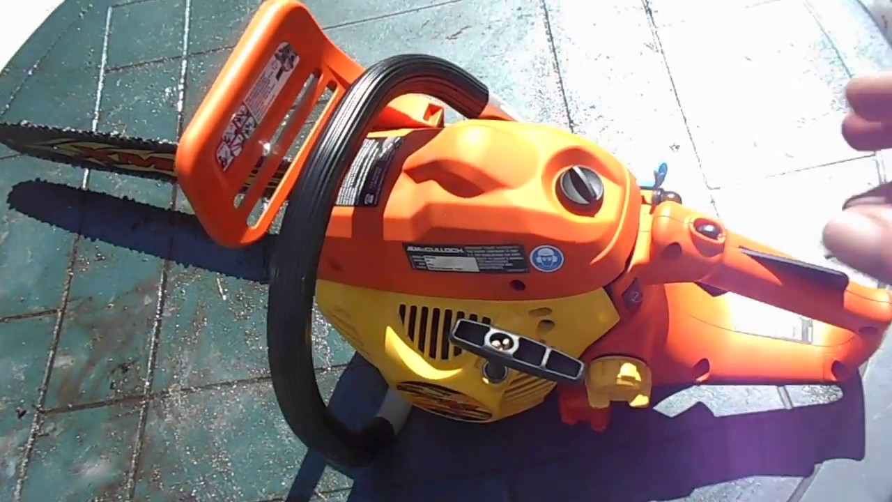 McCulloch XM40 Chainsaw Easy Start Test Run