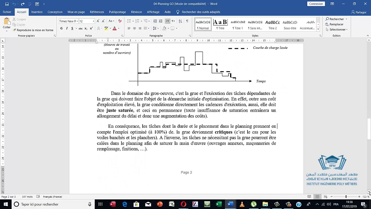 Formation a distance : Planification et Gestion Travaux Chantier S5