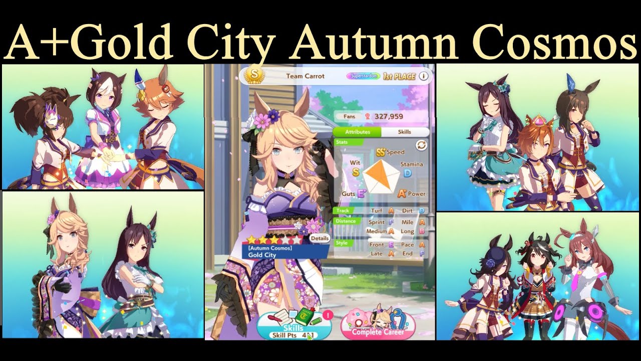 A+ 13K Gold City Autumn Cosmos Unity Cup Full Career (Umamusume Pretty Derby)