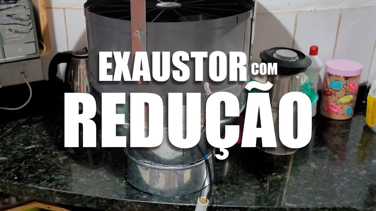 Exaustor 40cm com redução para duto de 25cm - Hamburgueria Delivery