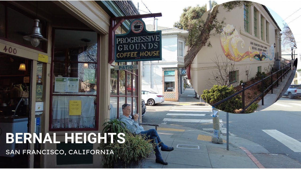 [4K] San Francisco: Walking BERNAL HEIGHTS Neighborhood