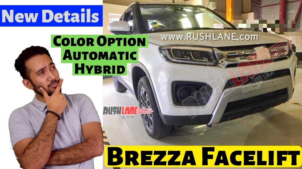 Brezza Petrol Facelift New Details - Color Options, Price, Hybrid, Automatic, Engine HINDI