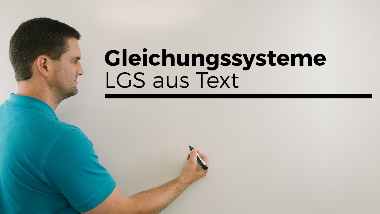 Gleichungssysteme, LGS aus Text aufstellen, Anzahl Produkte, Mathe by Daniel Jung