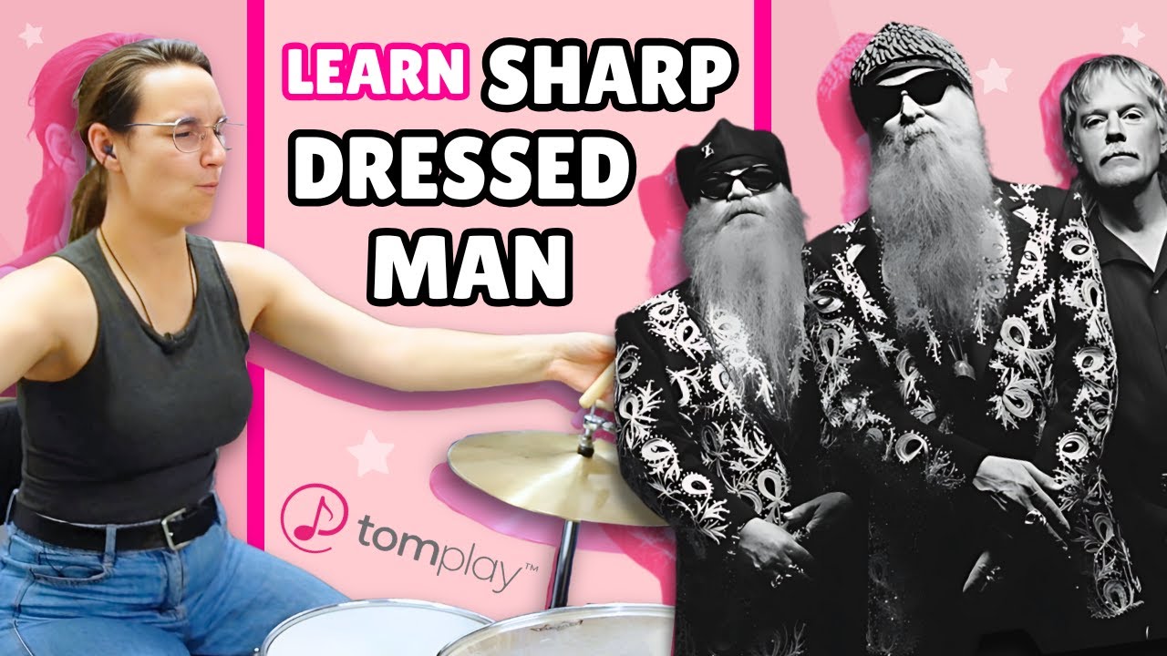 Learn ‘Sharp Dressed Man’ by ZZ Top on Drums 🔥 [3 Easy Methods] 🥁