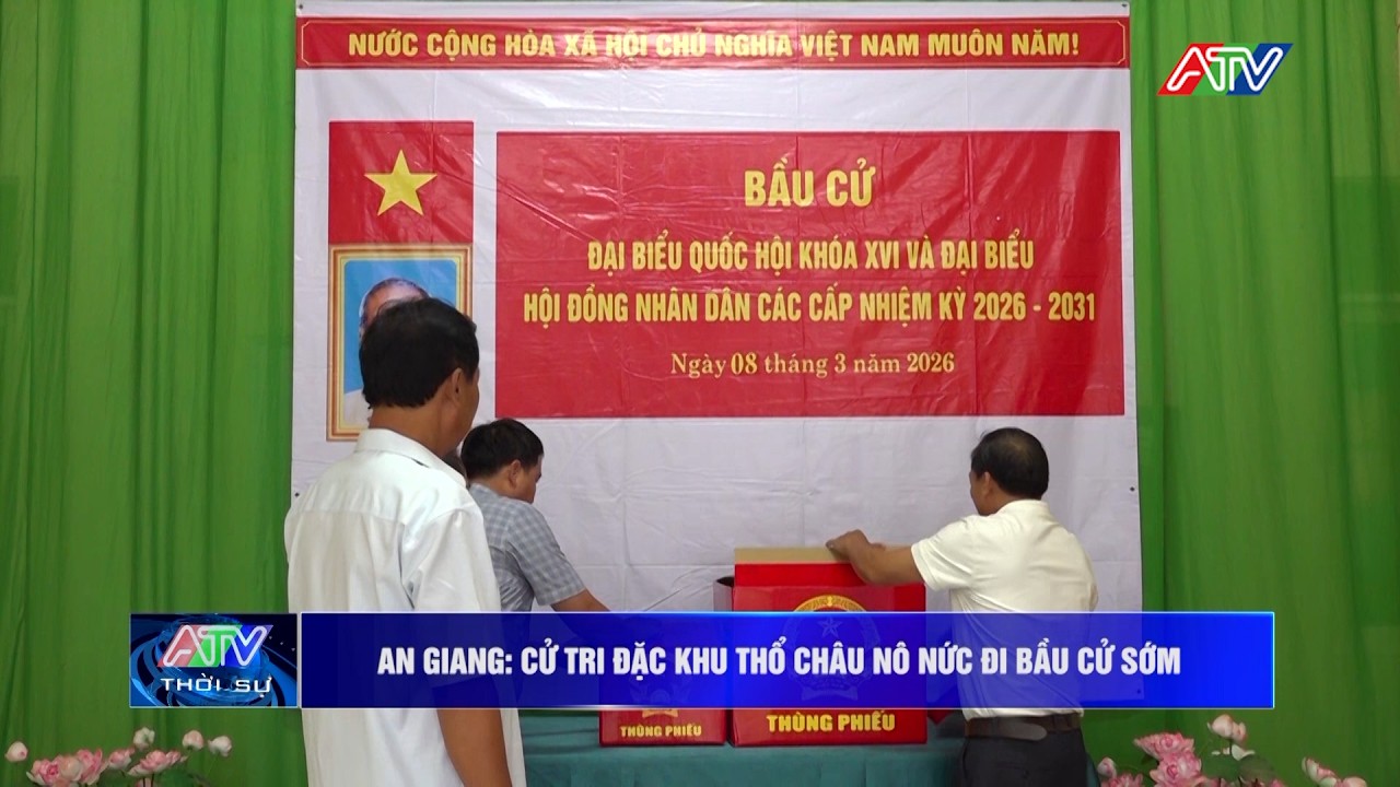 An Giang: Cử tri đặc khu Thổ Châu nô nức đi bầu cử sớm | Truyền hình An Giang 2