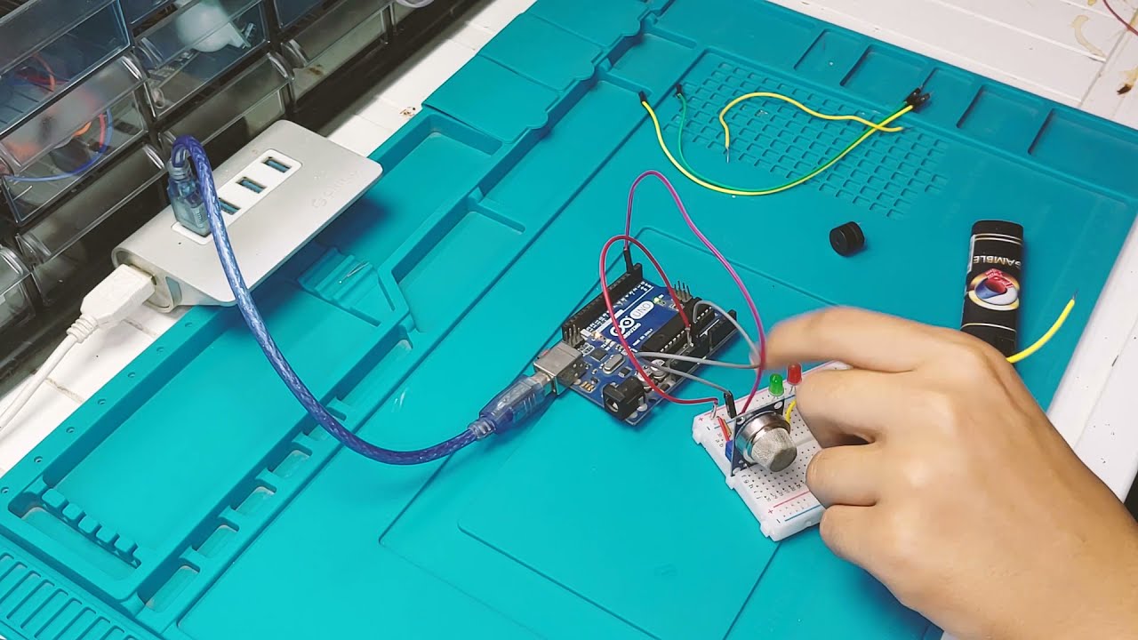 اصنع دائرة لكشف تسرب الغاز  || gas detection alarm system