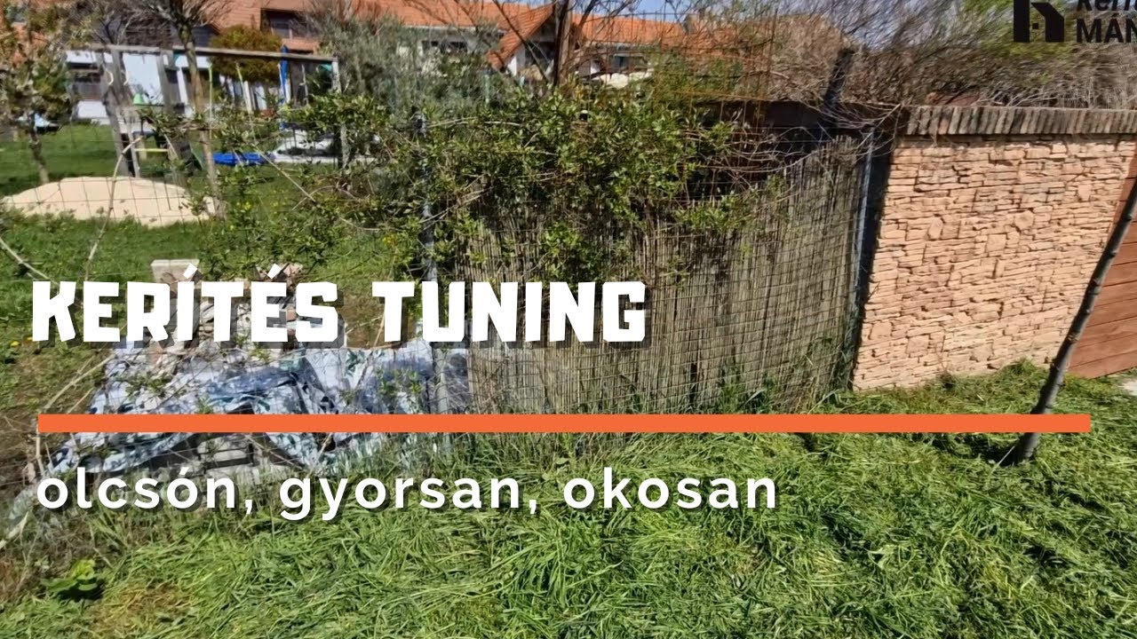 3D kerítés építés 6 óra alatt,  a régi kerítés felújításával.