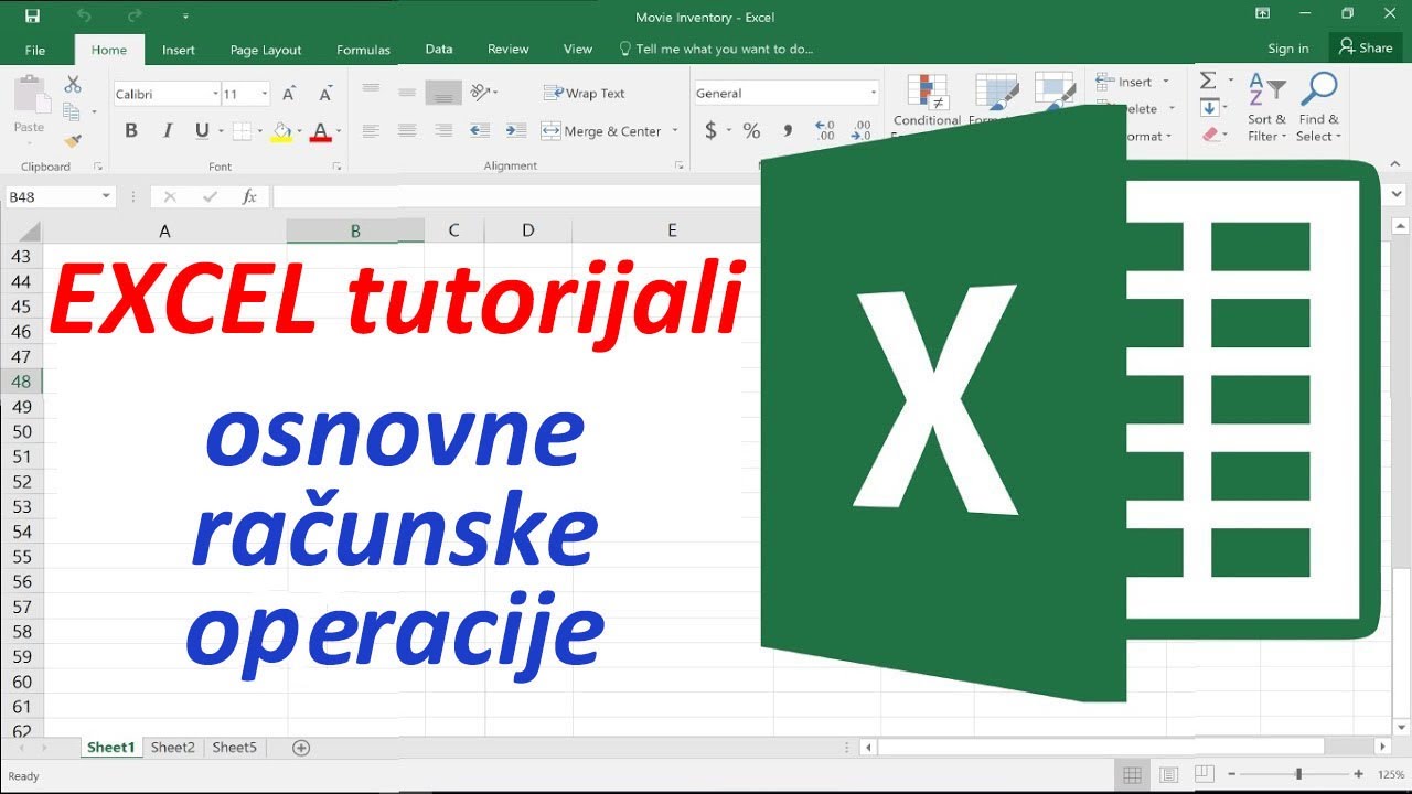 Excel: Osnovne racunske operacije - excel tutorijali