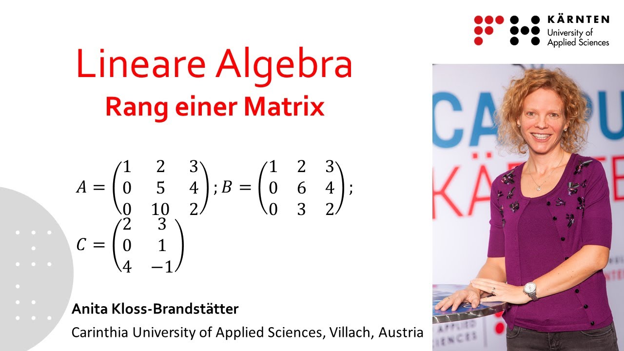 Lineare Algebra: Rang einer Matrix
