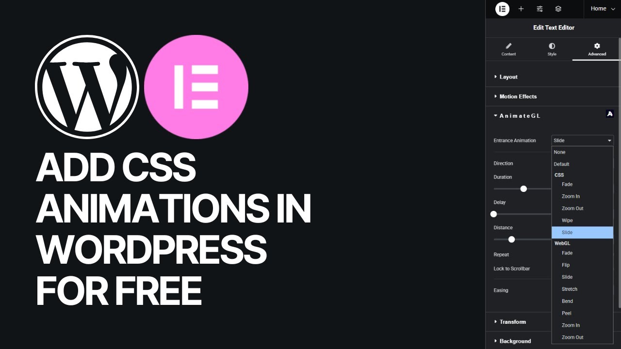 Как бесплатно добавить CSS-анимацию в WordPress? Учебное пособие по Elementor