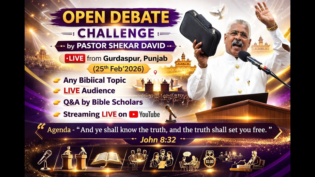 JOHN 8:32 | OPEN DEBATE CHALLENGE | LIVE | APOSTLE SHEKAR DAVID || 25TH  FEB 2026