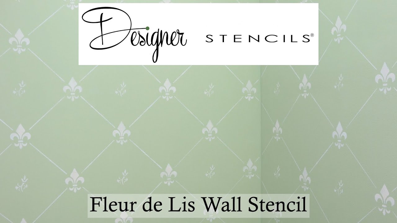 ⚜️ Fleur de Lis Pattern Wall Stencil Repeat ⚜️ | Designer Stencils | How to Stencil a Wall