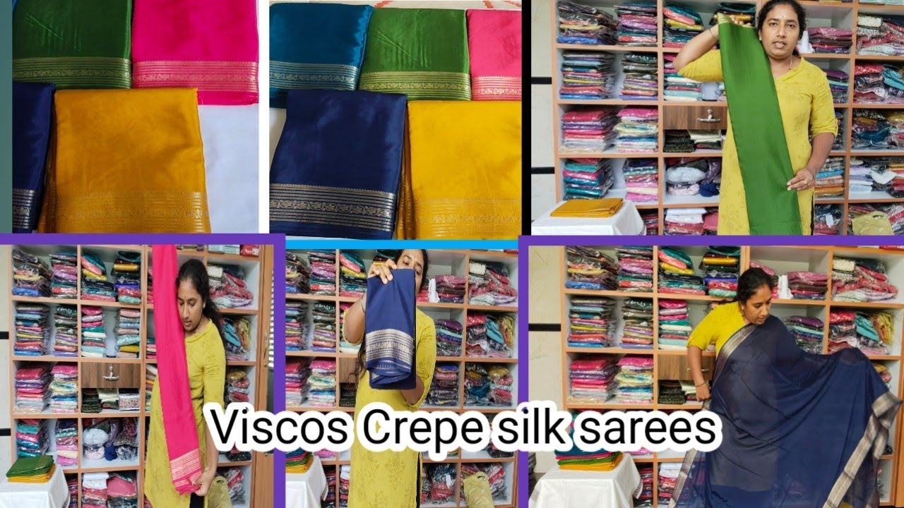 viscose Crepe sarees 🥰#saree #onlineshopping no cash on delevary