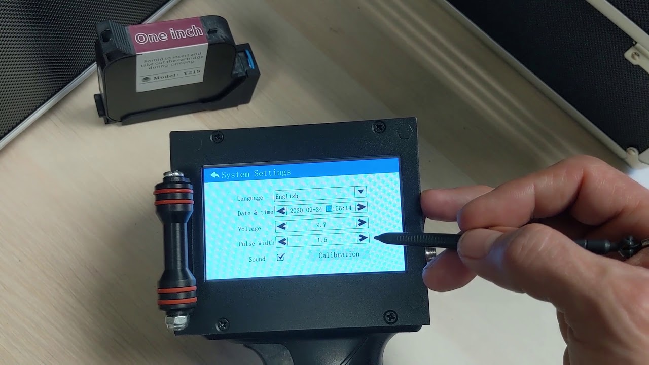SNEED-JET Freedom Handheld Inkjet Printer - System Settings