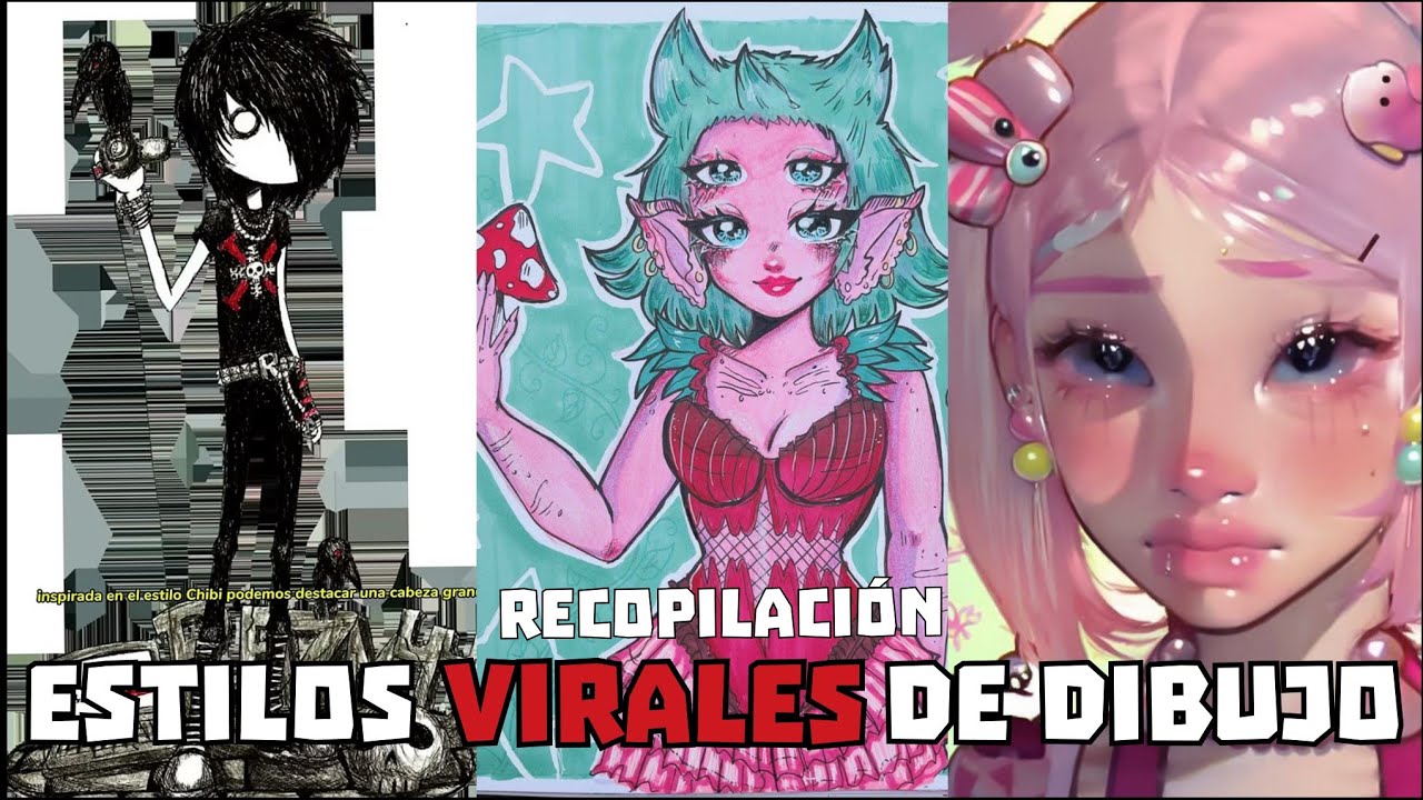 ESTILOS VIRALES DE DIBUJO| tiktoks recopilación Cheibi
