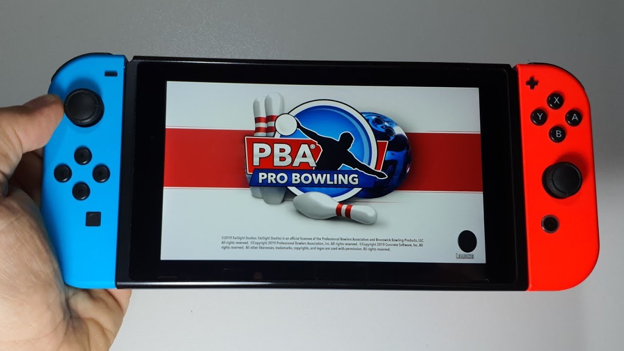 PBA Pro Bowling Nintendo Switch handheld gameplay