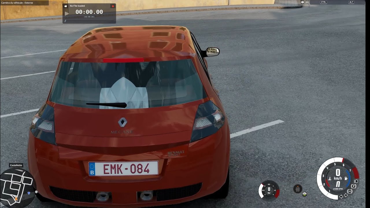 city trip et délires en megane rs dans le village de castolletto (beamng)