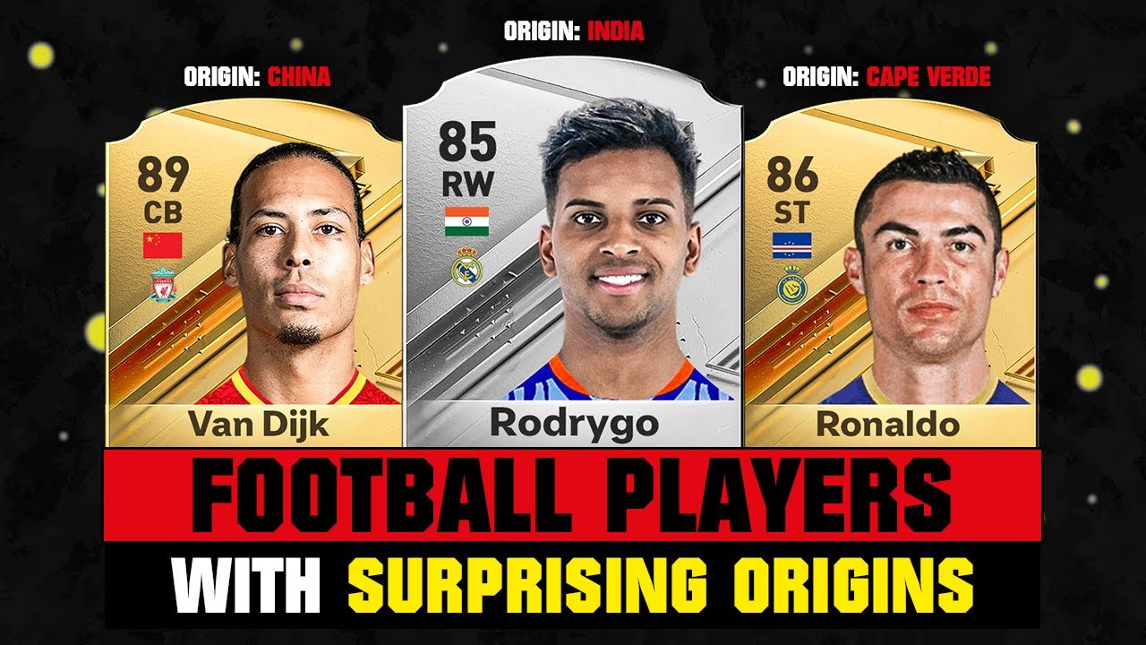 Footballers with SURPRISING ORIGINS You didn't know about! 🤯😱 ft. Rodrygo, Van Dijk, Ronaldo…
