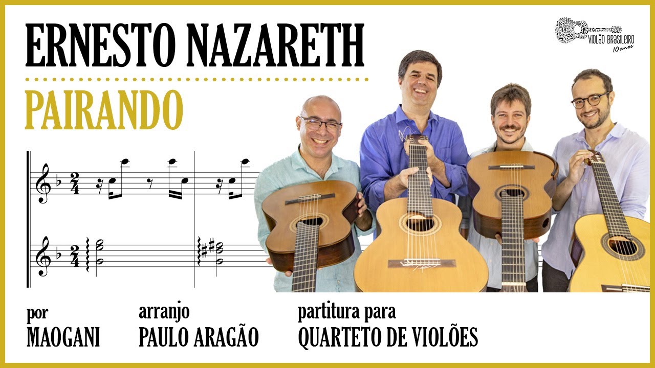 Ernesto Nazareth - Pairando - série video-partituras - arranjo de Paulo Aragão Maogani
