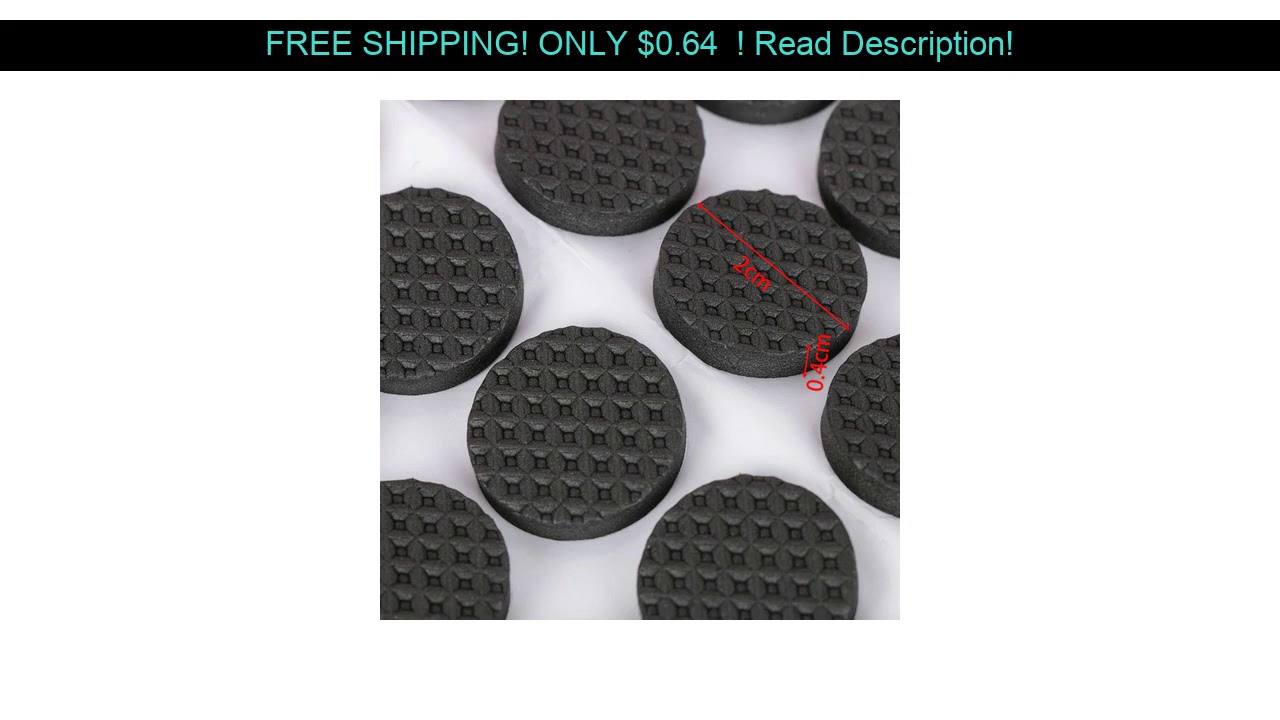48Pcs Floor Protectors Mat Non-slip Self Adhesive Furniture Rubber Feet Pads Table Chair Round Stic