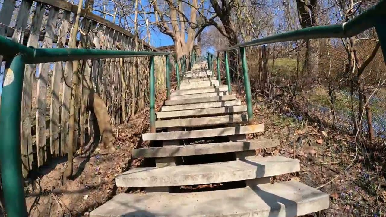 Žaliakalnio laiptai .Kaunas .Žaliakalnis stairs. Kaunas. 2025.03.26