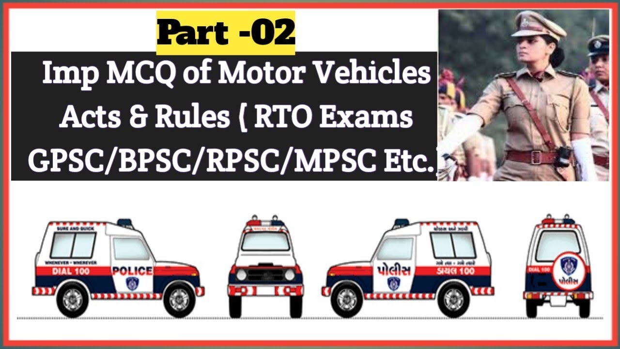 Lec-02 Imp MCQ on Motor Vehicle Acts & Rules I MCQ on NGT I RTO exams of GPSC/BPSC/MPSC/RPSC etc. I