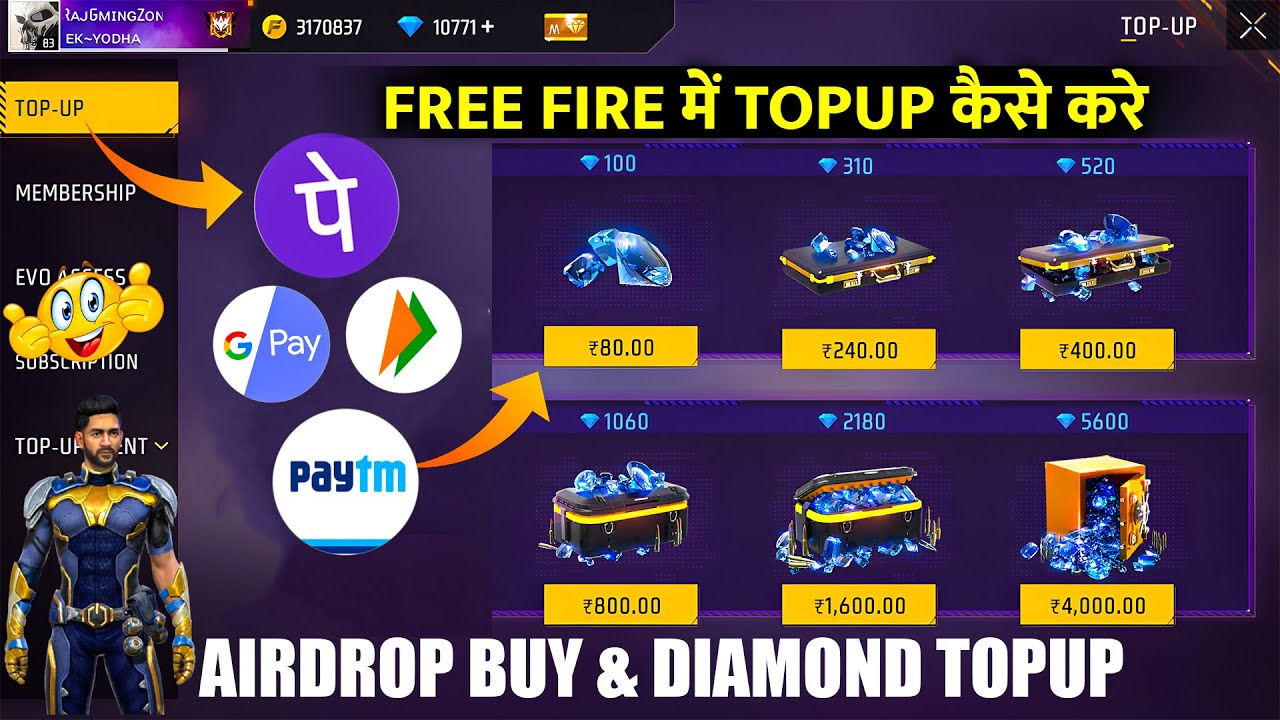 Free Fire Mein Top Up Kaise Karte Hain Redeem Code Se | How to Diamond Topup in Free Fire Max