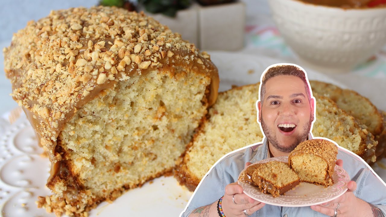 BOLO DE AMENDOIM COM DOCE DE LEITE - RECEITAS QUE AMO