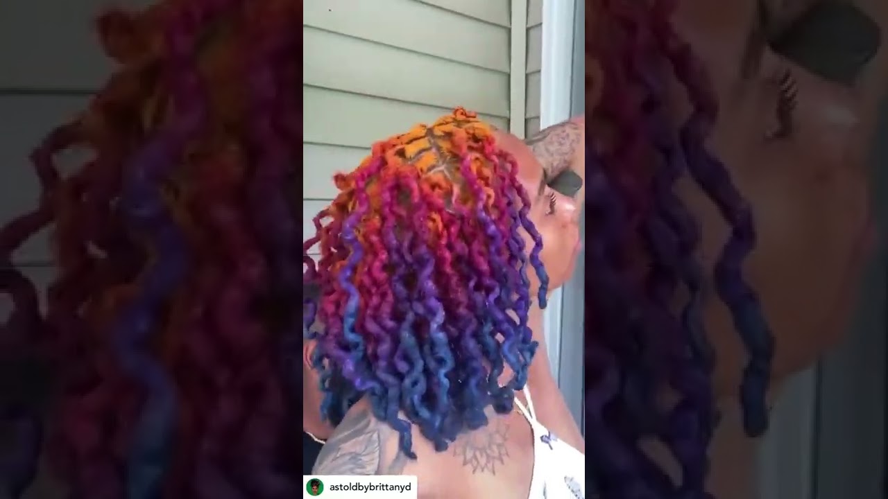 Colored Locs 🔥#shorts