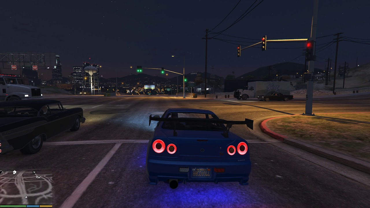 4K Grand Theft Auto V NISSAN SKYLINE GT-R R34