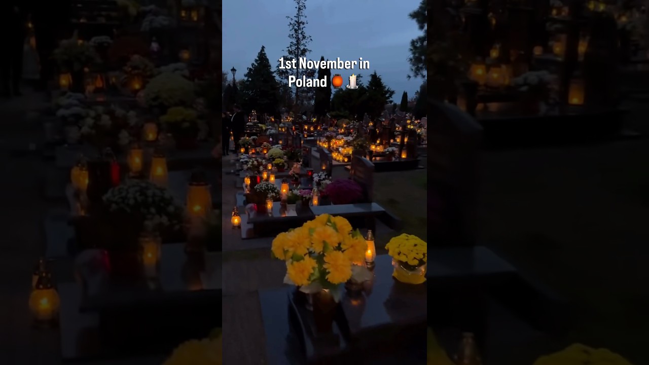 Ist of November in Poland 🇵🇱 All Saints' Day🕯️#poland #warszawa #krakow #allsaintsday #travel