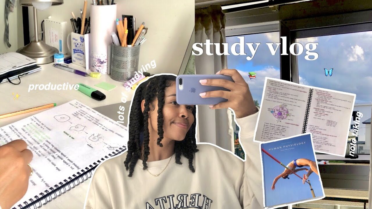STUDY VLOG | exam season, note taking (lots of work & prep) 🌧📚