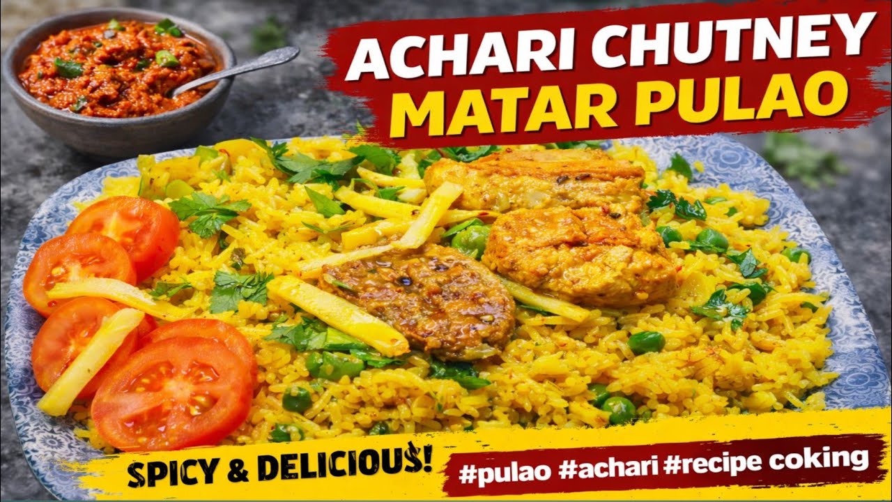 Achari Chatpta Matar Pulao Recipe | Spicy & Tasty Matar Pulao | Easy Lunch Recipe #hmkitchen 