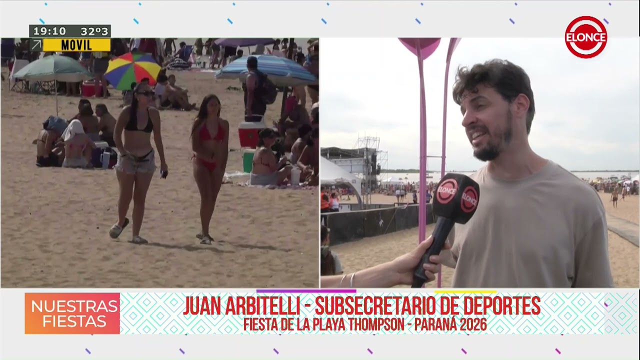Fiesta de la Playa Thompson Paraná 2026 - Juan Arbitelli Subsecretario de Deportes
