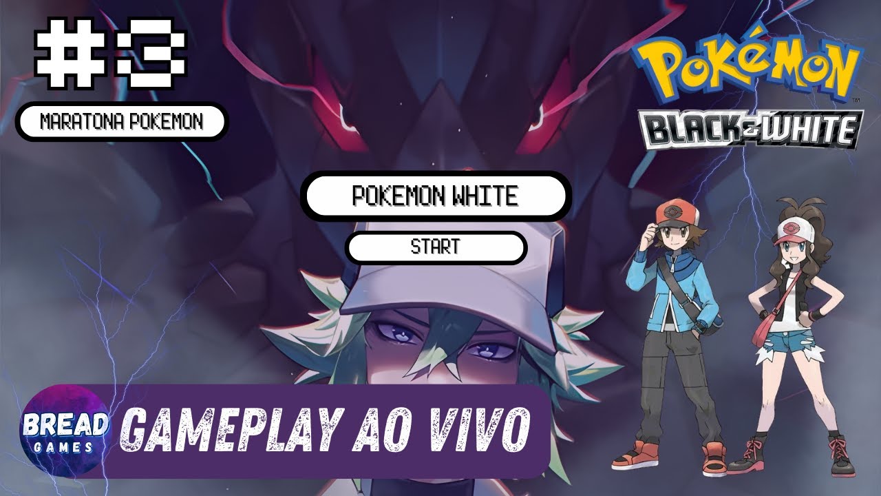 [HORIZONTAL] ZERANDO TODOS OS POKEMONS: POKEMON WHITE (DS) #3 | MARATONA POKEMON #live #pokemon