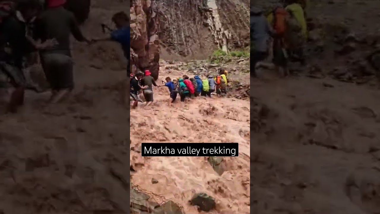 Don't go trekking in Markha valley in Leh #flashflood #yhai #tth #ladakh #markha #mountains #hiking