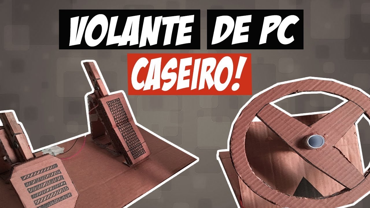 VOLANTE DE PAPELÃO COM PEDAIS PARA PC #HARDPOBRE