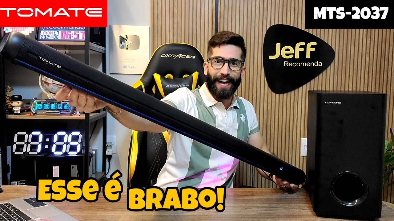 CAIXA DE SOM SOUNDBAR TOMATE 3.1 CANAIS MTS-2037 180W RMS: Que SURPRESA BOA! (Analise/Unboxing)