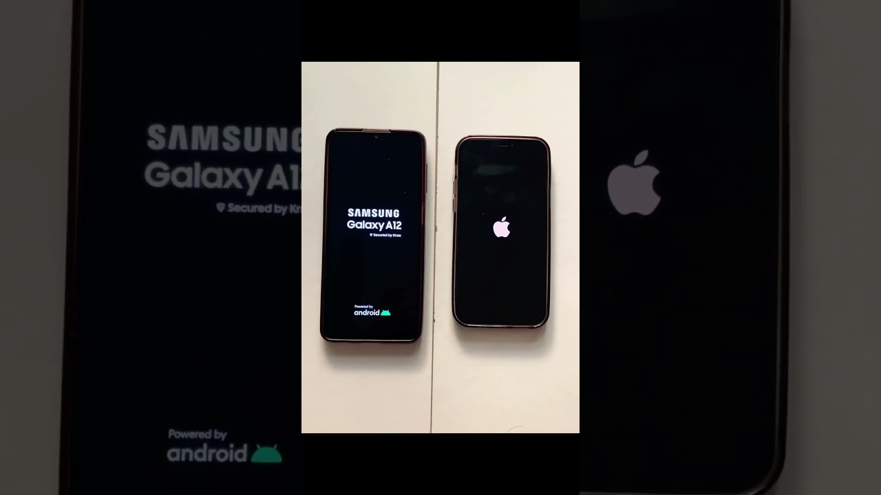 iPhone vs Samsung (iPhone 12 vs Samsung A12 ) start speed test