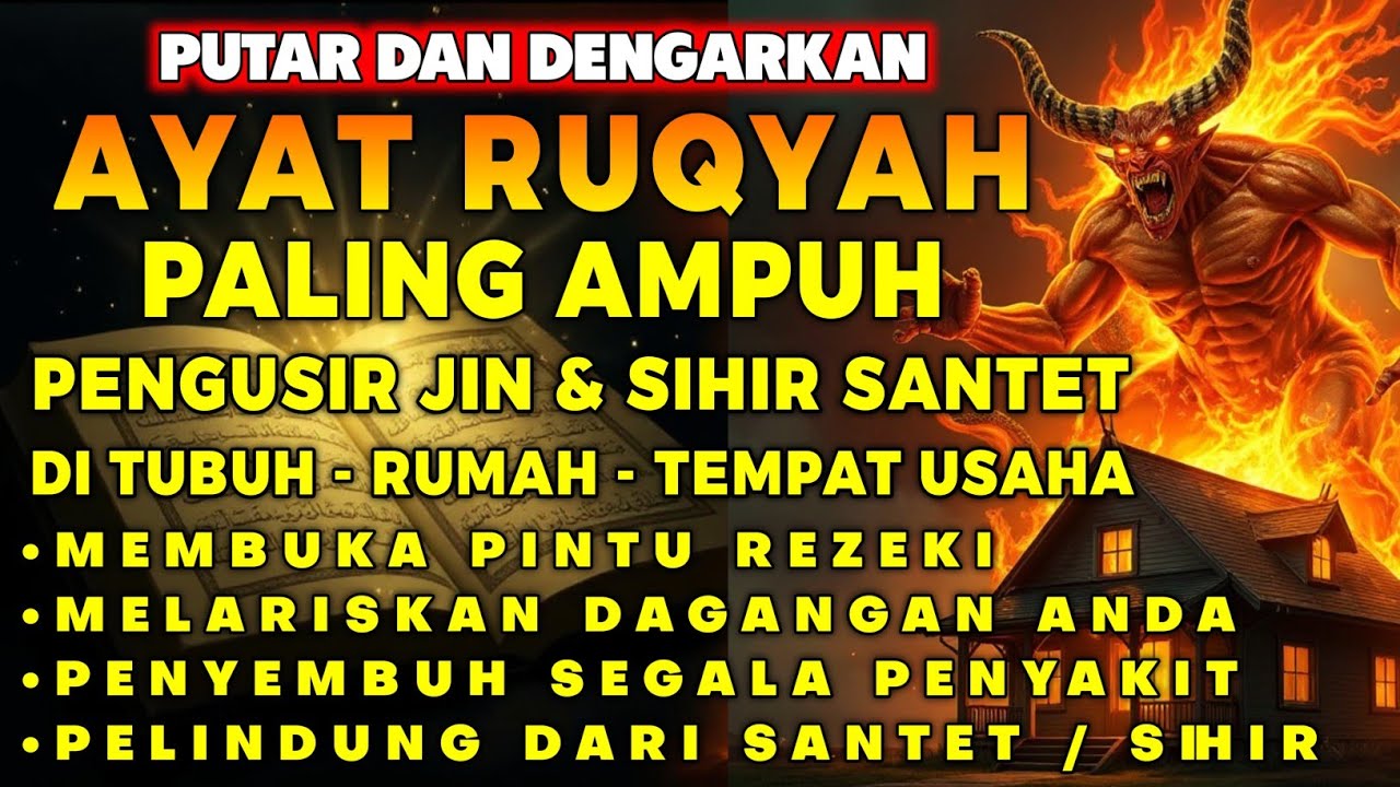 RUQYAH RUMAH PENGUSIR JIN, SETAN & SIHIR DI RUMAH & TUBUH, PENENANG HATI DAN FIKIRAN | BY ALAA ASER
