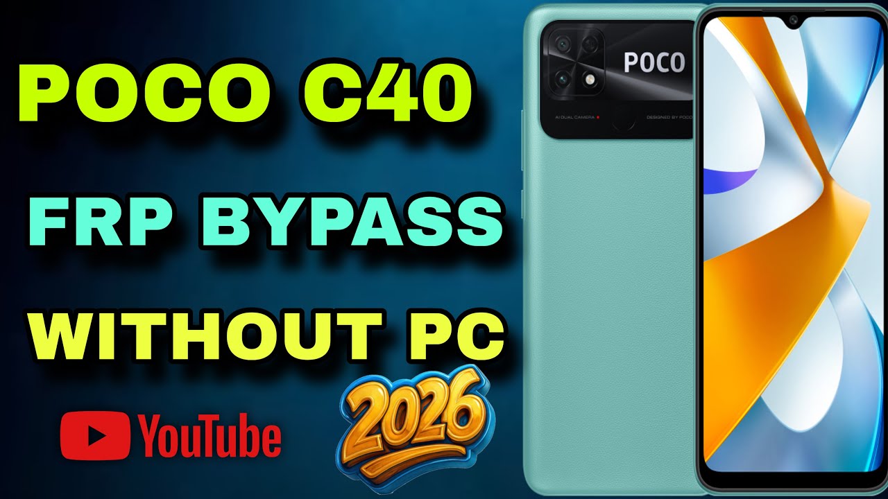 POCO C40 FRP Bypass | Google Account Remove | Without PC | Latest Method 2026